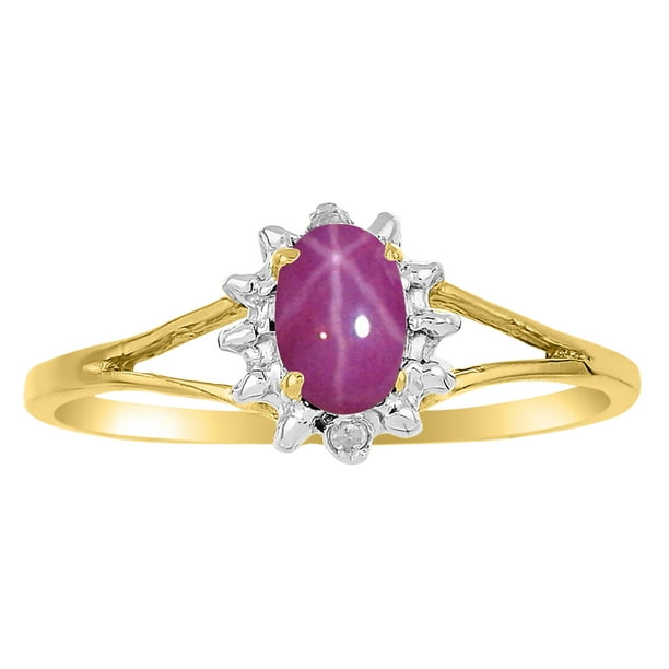 sizes 5-10 10K Yellow Gold Diamond Enhanced Ruby Ring Pear 6x4mm sizes 5-10 10K Yellow Gold Diamond Enhanced Ruby Ring Pear 6x4mm